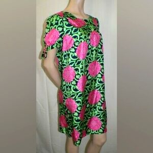Lilly Pulitzer Floral Crewneck Short Sleeve Dress   sz 4